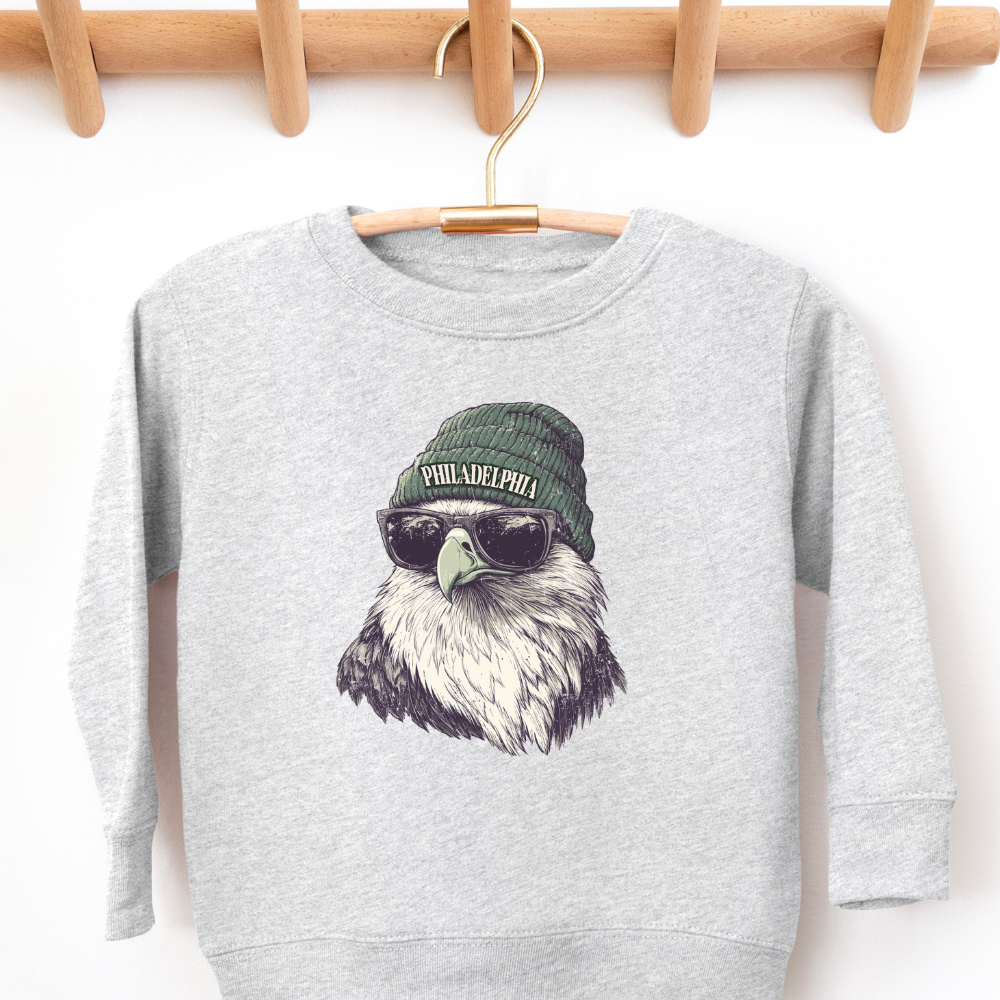 Philadelphia Eagles Beanie Toddler Graphic Sweatshirt **PREORDER**