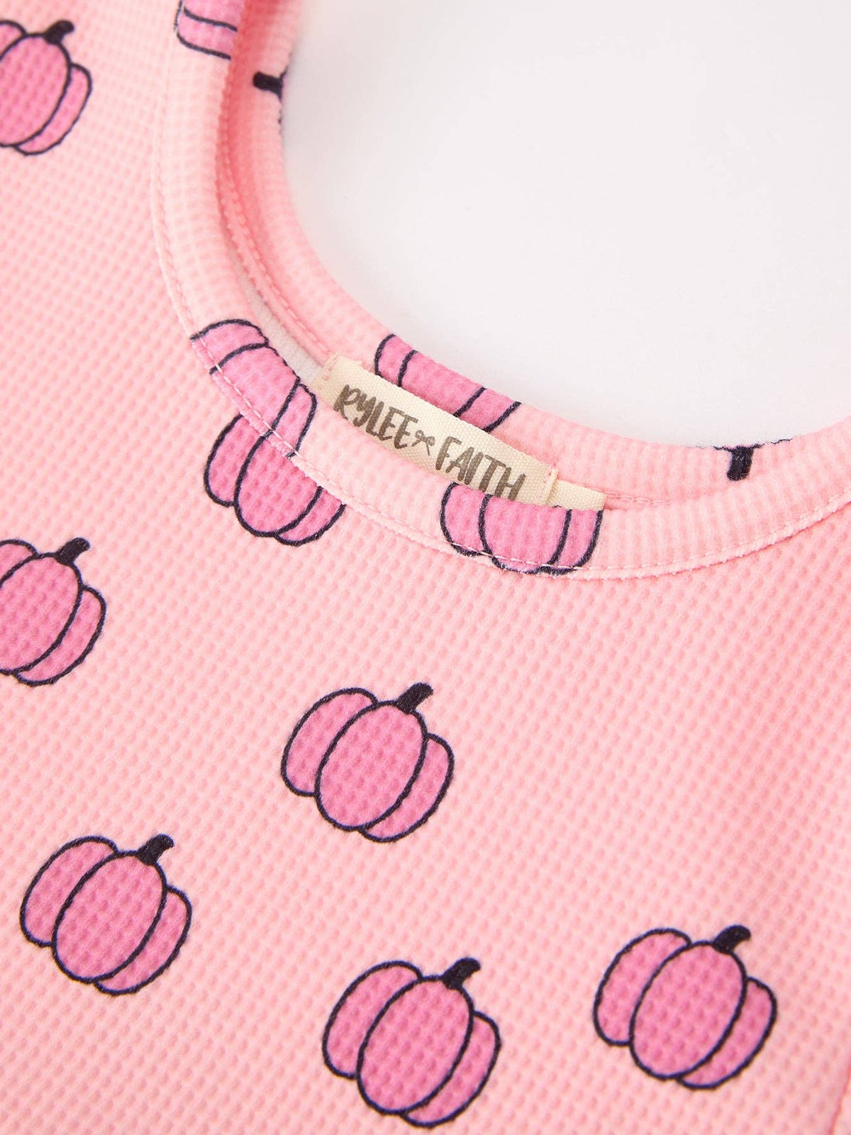 Girls Thanksgiving Girls Pink Pumpkin Print Twirl Dress