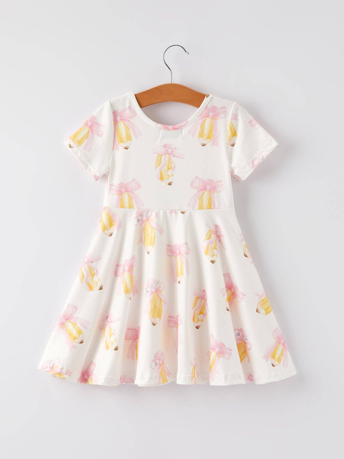 Back to School Bow Pencil Girls Dress