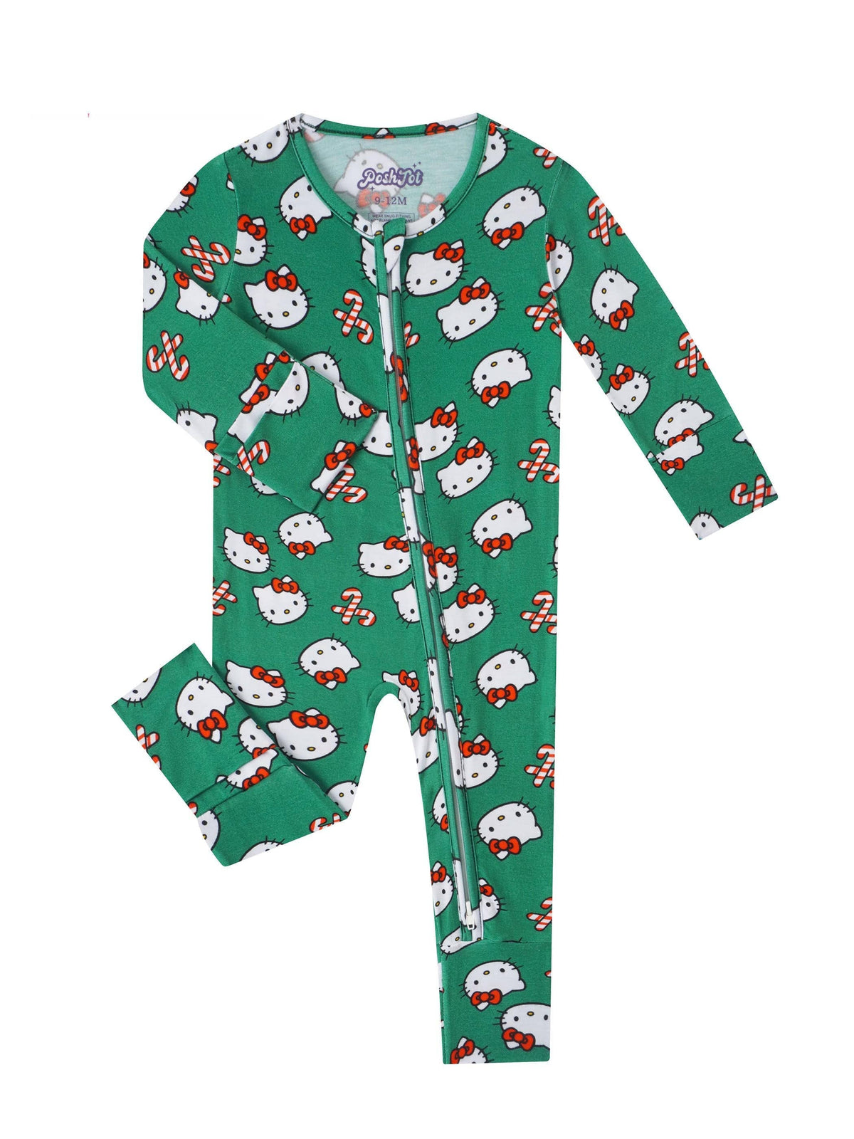 Posh TOT Sanrio Hello Kitty Candy Canes Bamboo Baby Convertible Zippy Romper