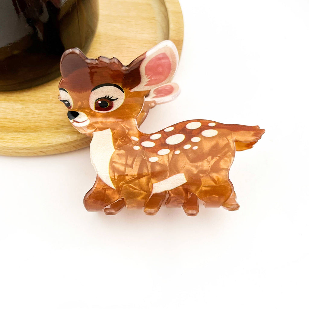 Cute Reindeer Hair Claw Clip, Christmas Deer Hair Clip