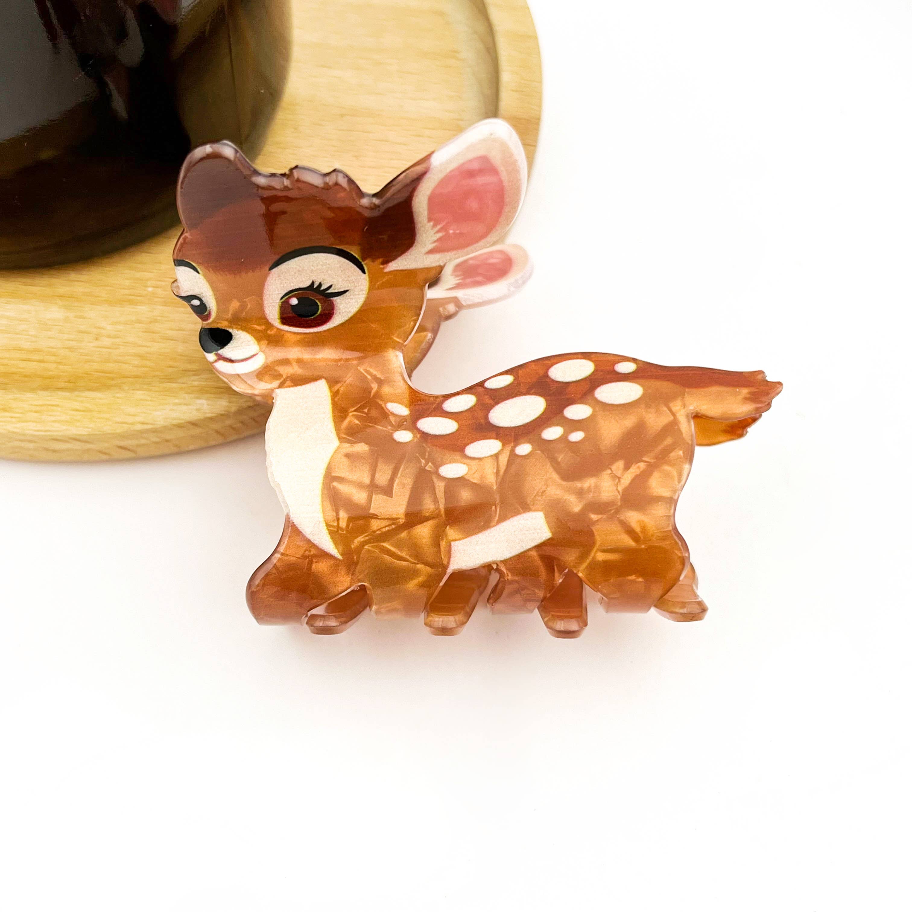Cute Reindeer Hair Claw Clip, Christmas Deer Hair Clip