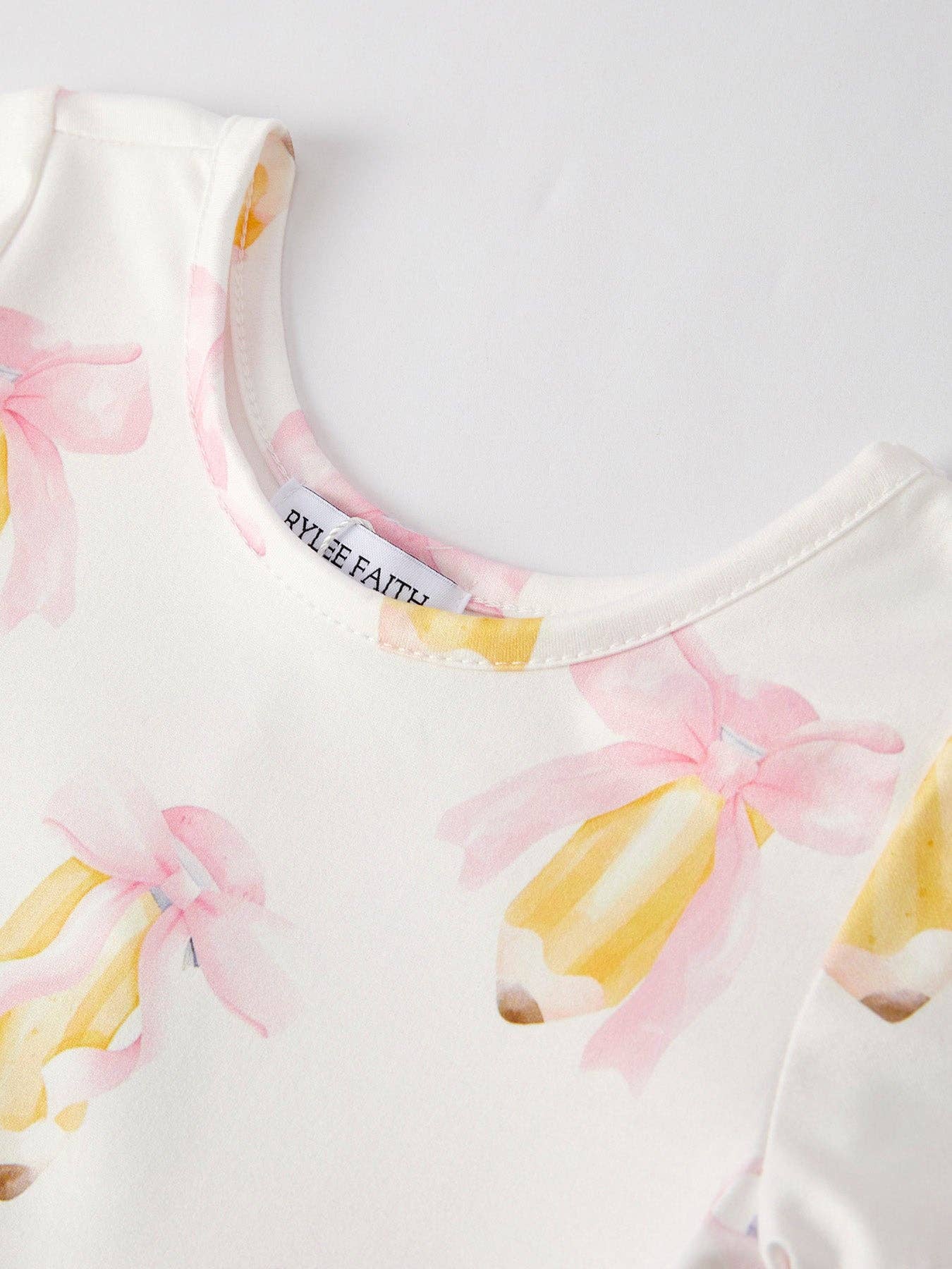 Back to School Bow Pencil Girls Dress