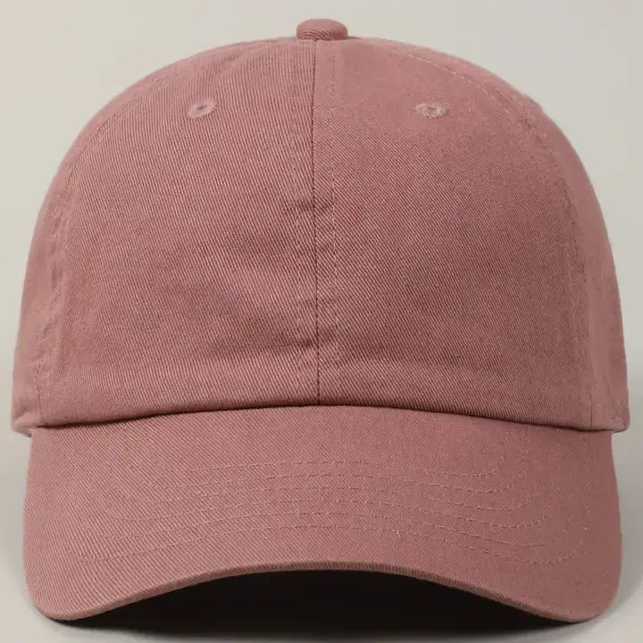 Kids Washed Baseball Cap - Mauve