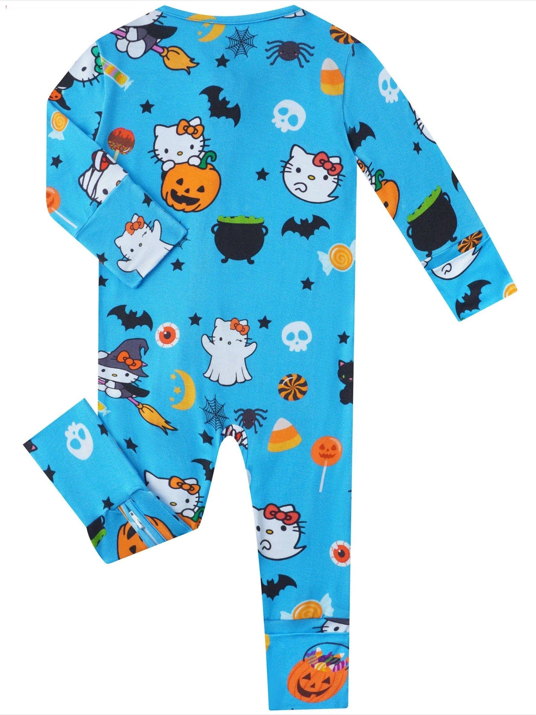 Posh TOT Sanrio Hello Kitty Ghosts Bamboo Baby Convertible Zippy Romper