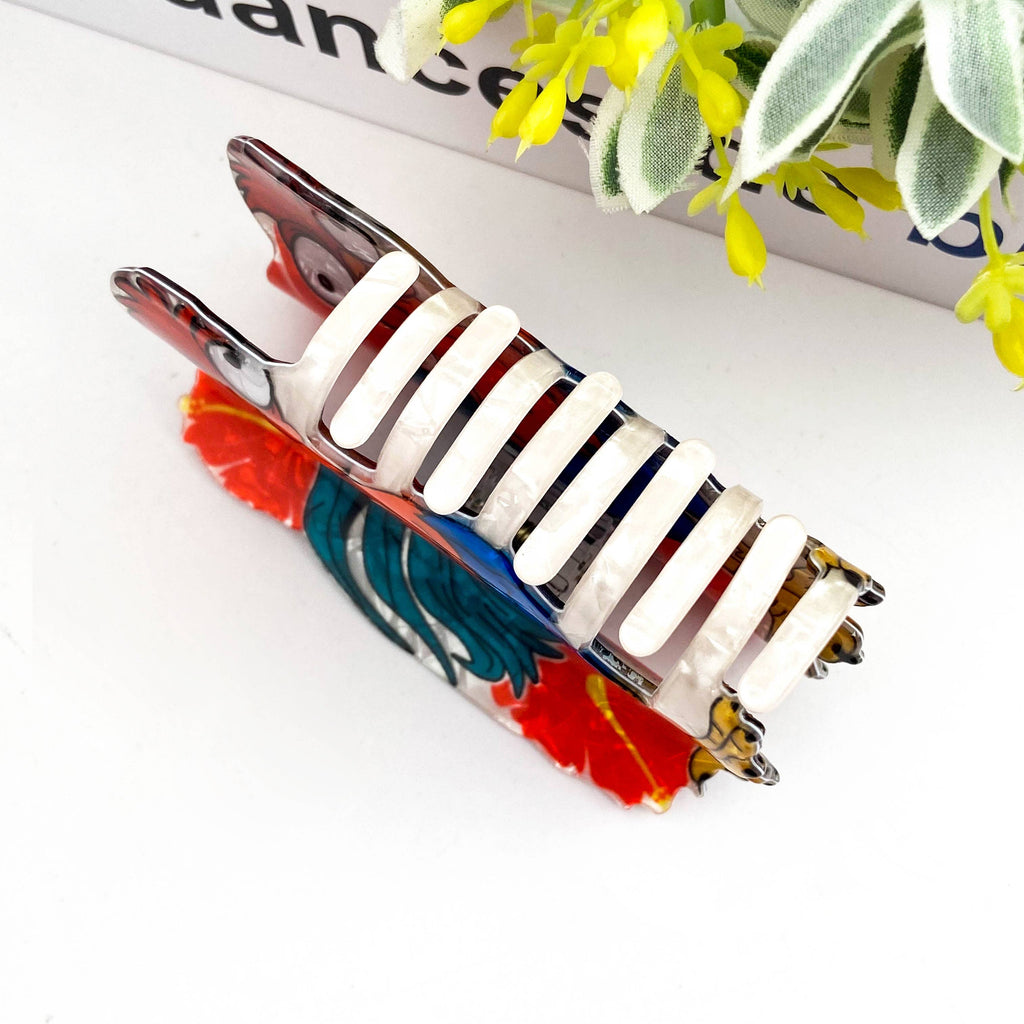 Funny Rooster Claw Clip, Acetate Festive Animal Hair Clip