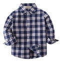 Navy & White Plaid Cotton Button-Down Shirt – Baby & Toddler