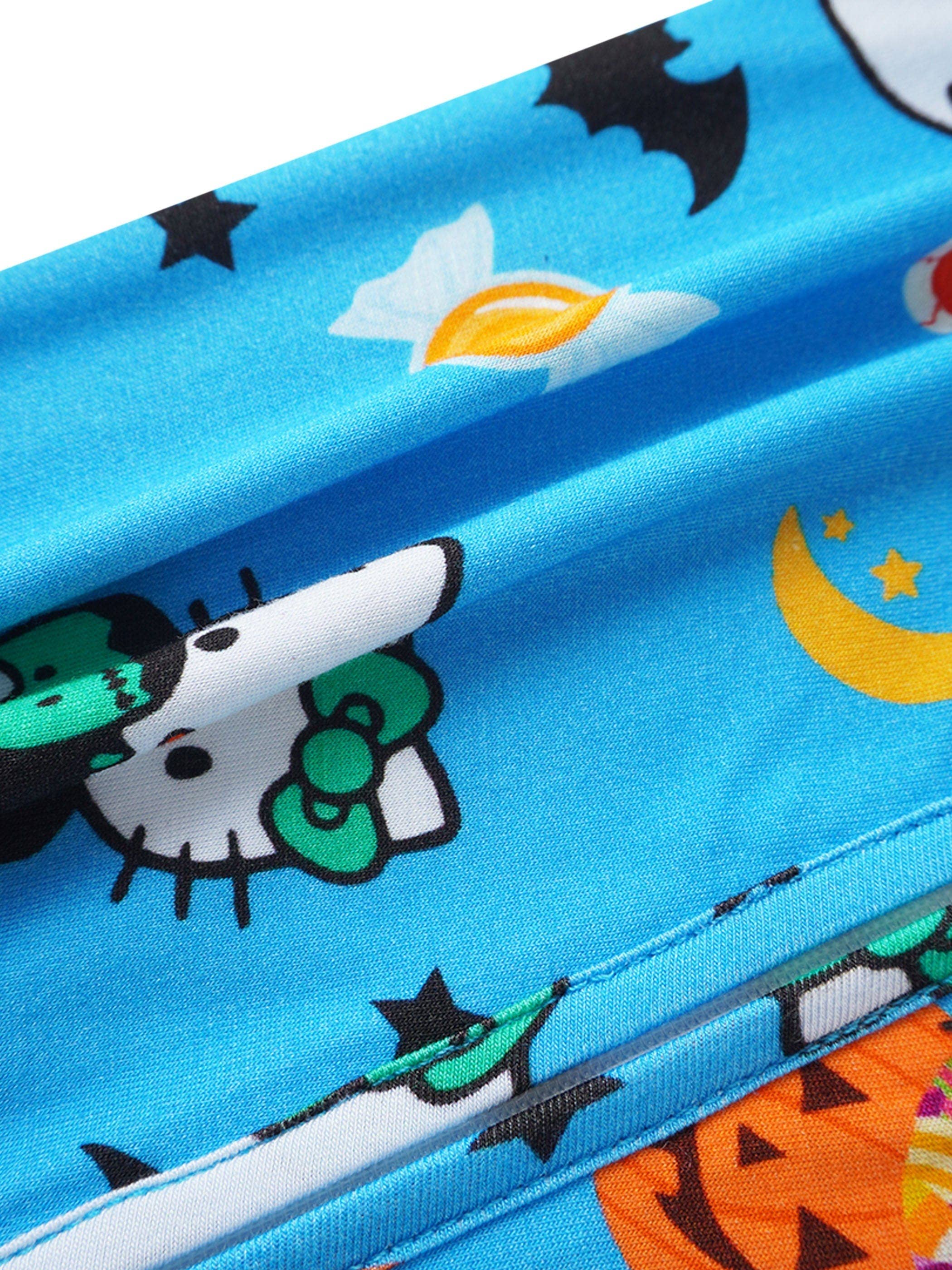 Posh TOT Sanrio Hello Kitty Ghosts Bamboo Baby Convertible Zippy Romper