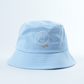 Smiley Cotton Twill Baby + Kids Bucket Hat: Sky Blue / Small (0-24 months)