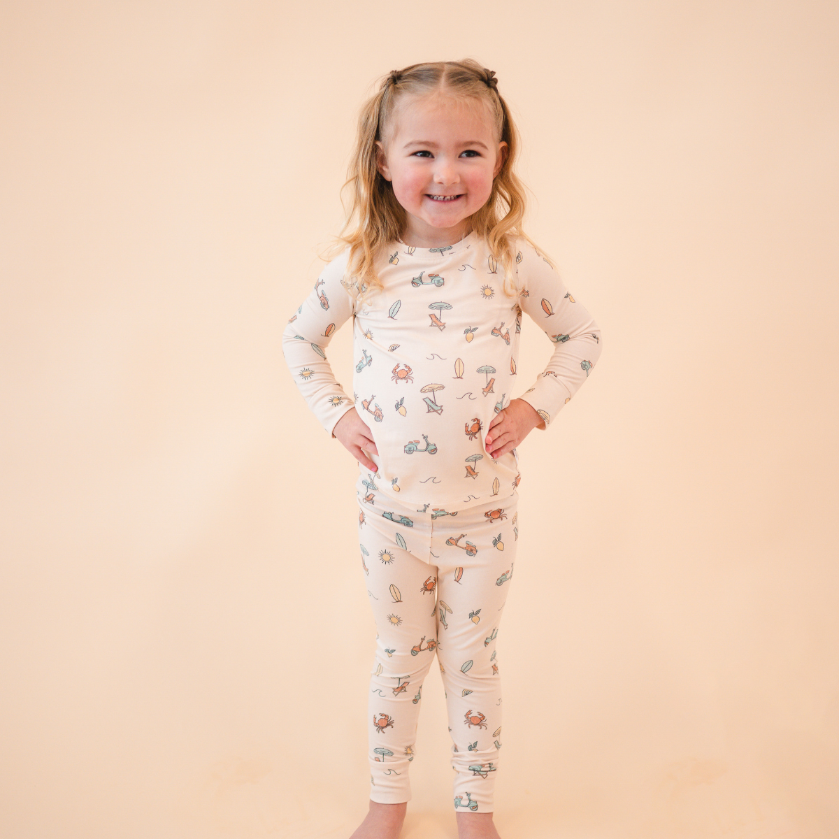 Bamboo 2-Piece Toddler Pajama Set - Summer Vibes | Unisex : 4t