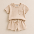 Neutral Ribbed Toddler Outfit