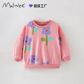 Floral Print Cotton Sweatshirt Casual Style