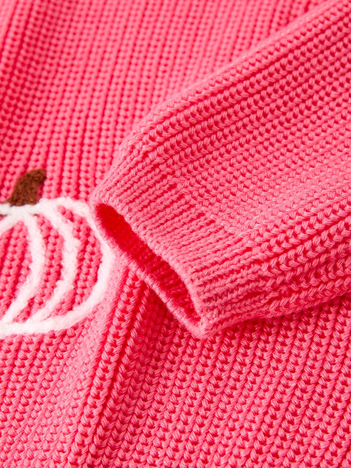 Fall Girls Thanksgiving Halloween Pumpkin Pink Pullover Sweater