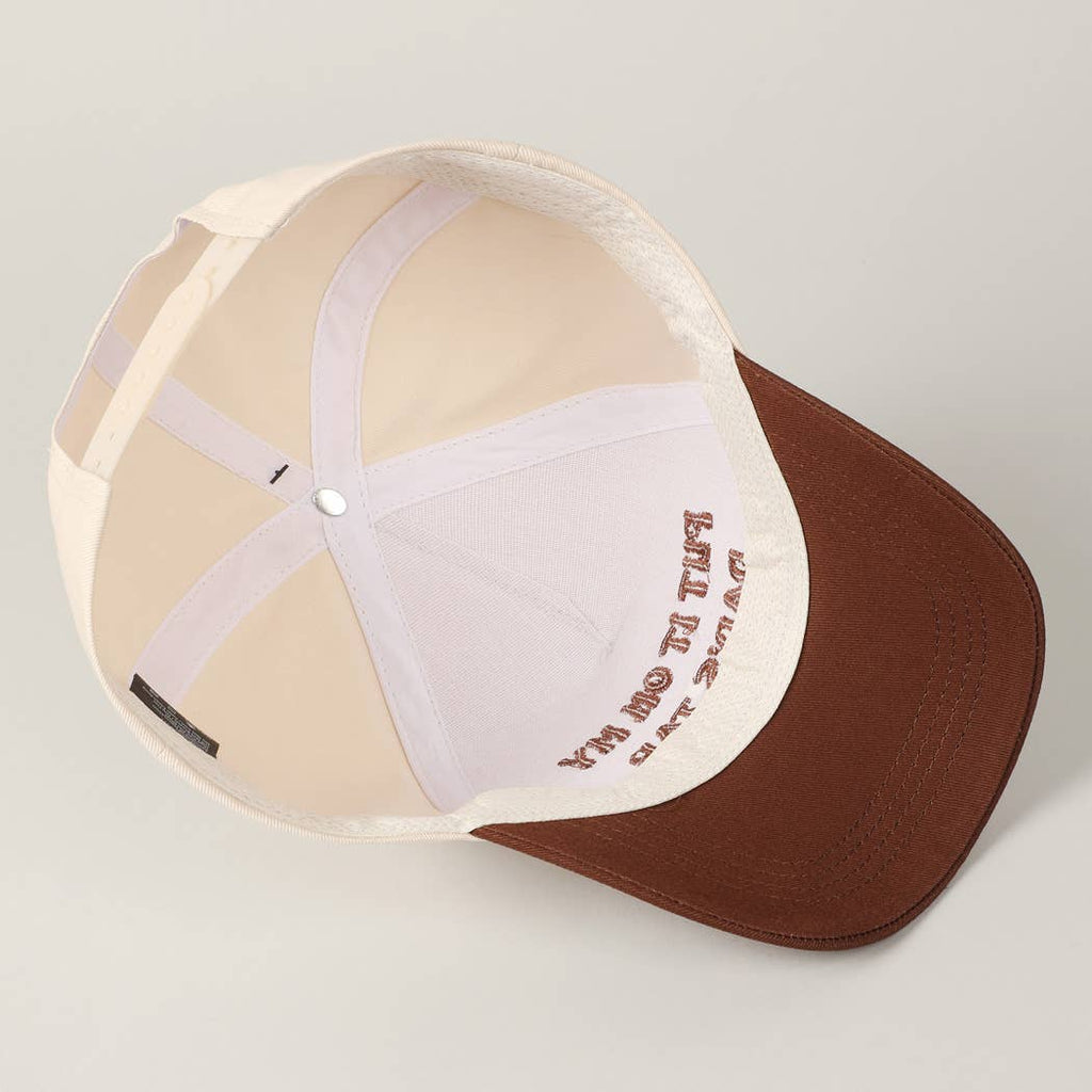 Put It On My Dad's Tab Brown Trucker Hat