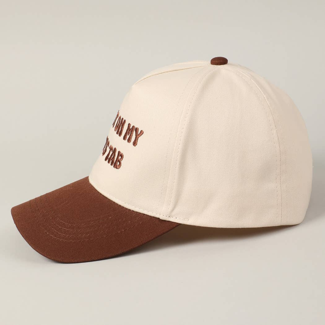 Put It On My Dad's Tab Brown Trucker Hat