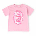 Just a Girl | Kids Spring + Summer Graphic Tee: Light Pink
