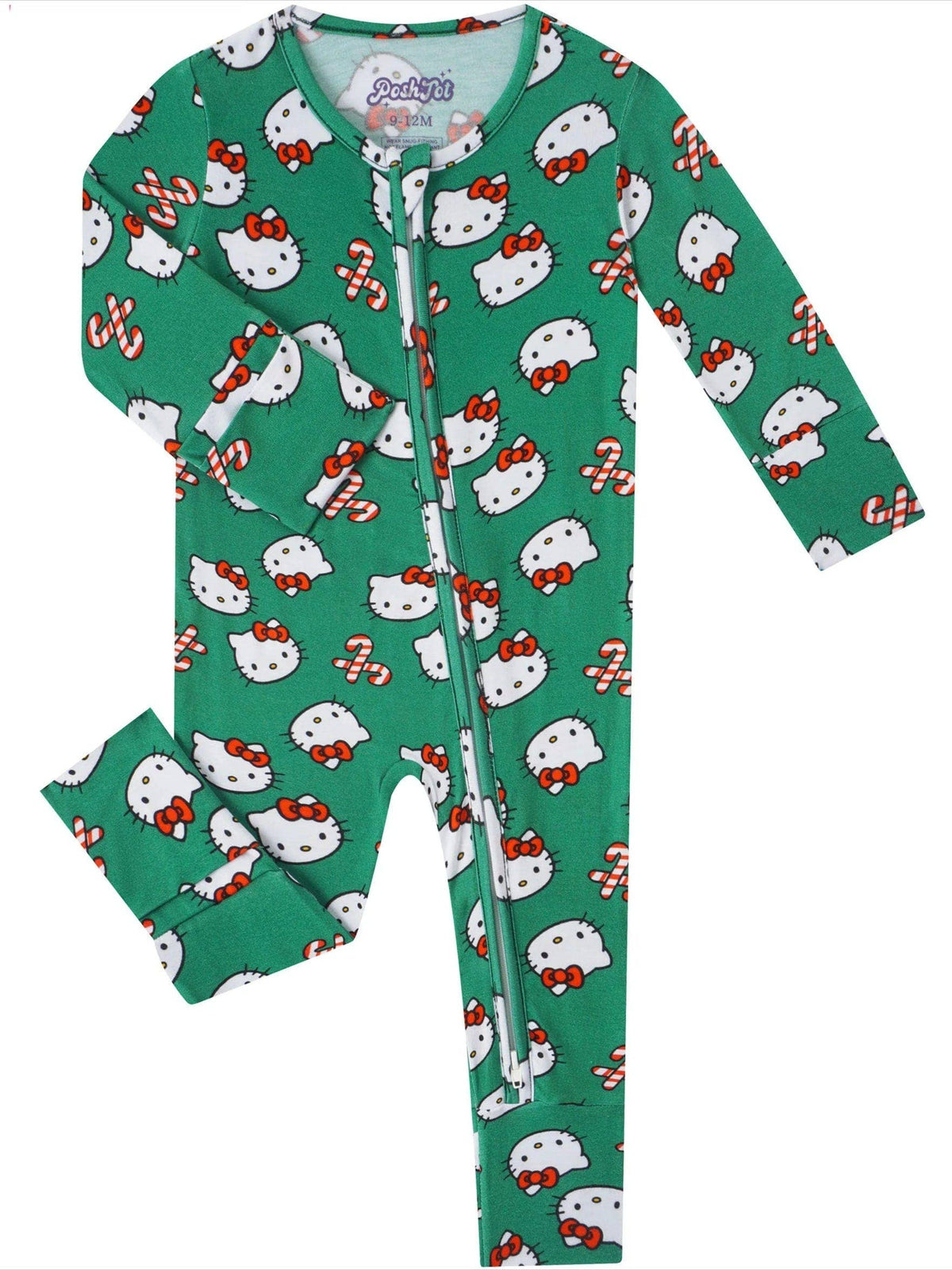 Posh TOT Sanrio Hello Kitty Candy Canes Bamboo Baby Convertible Zippy Romper