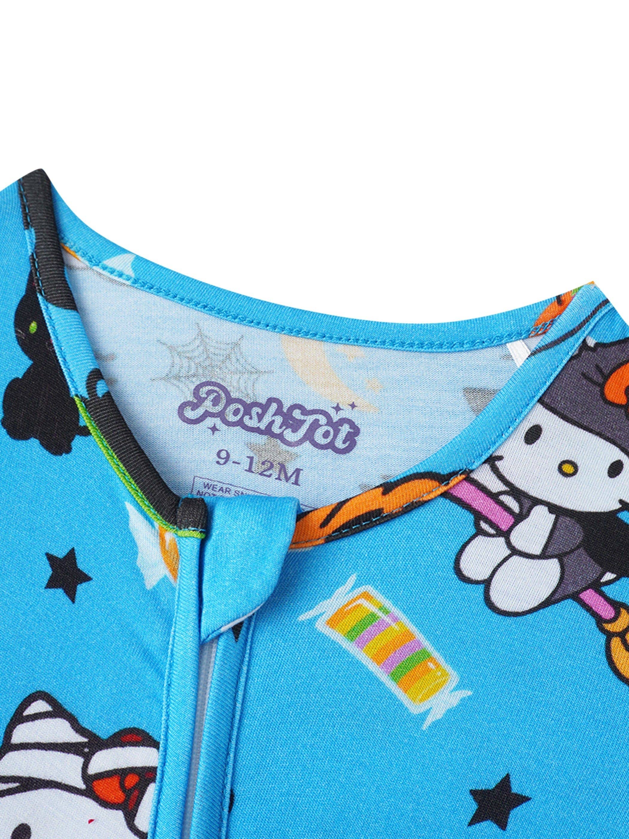 Posh TOT Sanrio Hello Kitty Ghosts Bamboo Baby Convertible Zippy Romper
