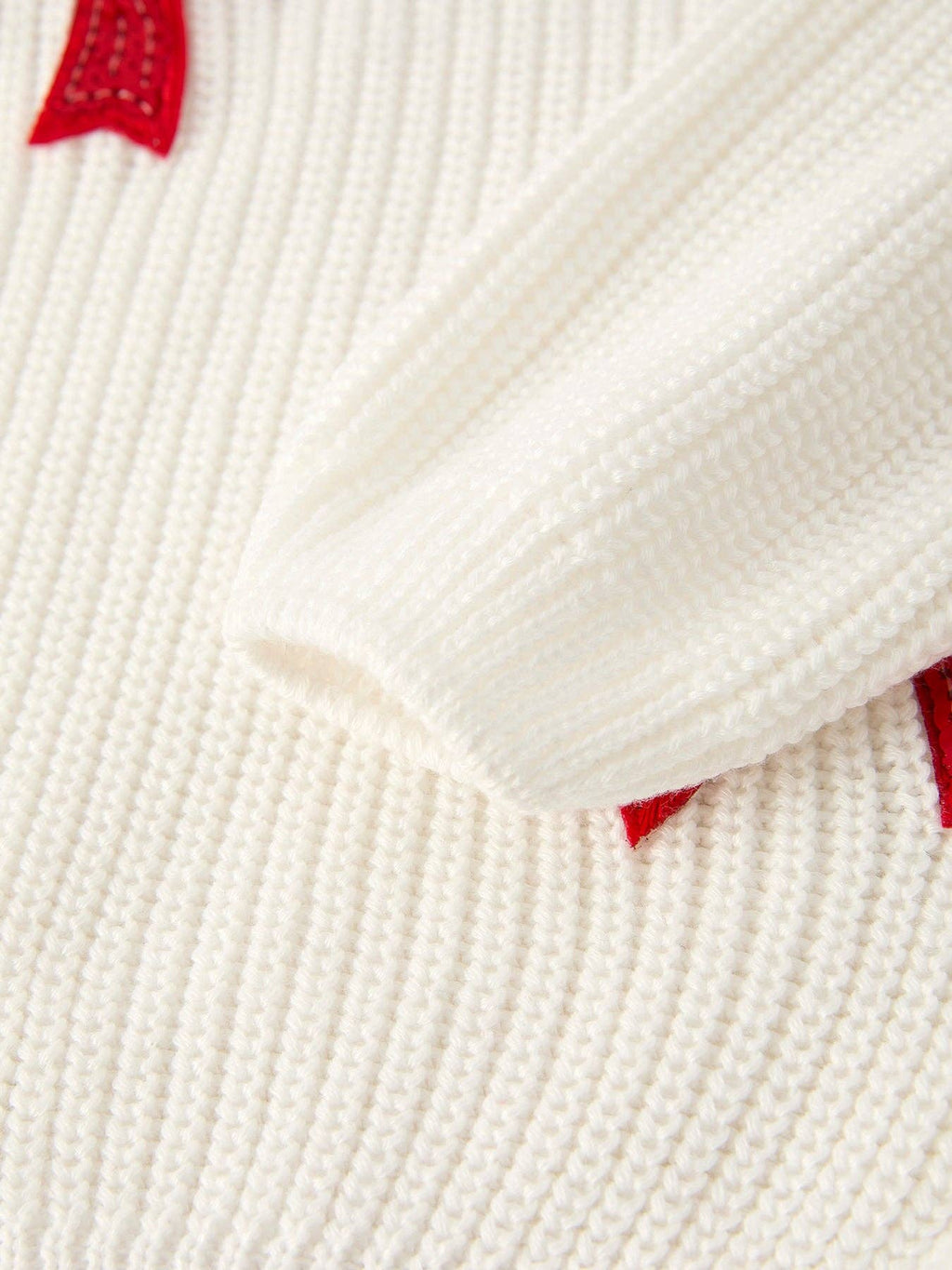 Winter Girls Bow Sequins Pullover Sweater