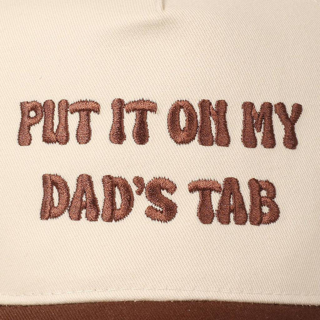 Put It On My Dad's Tab Brown Trucker Hat