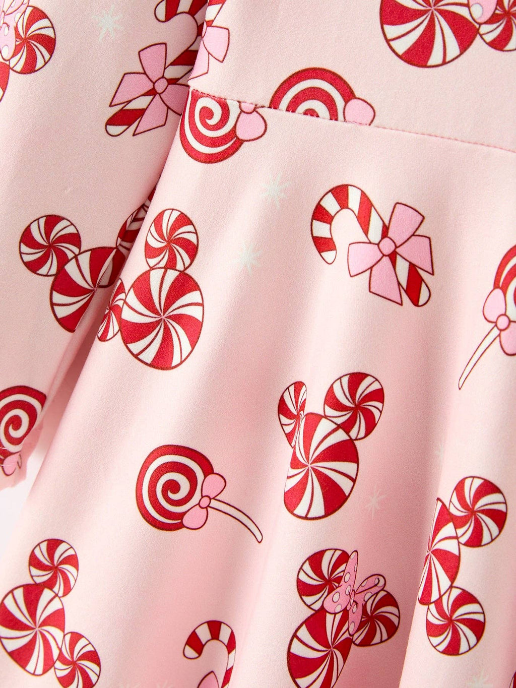 Girls Christmas Peppermint Candy Long Sleeve Twirl Dress
