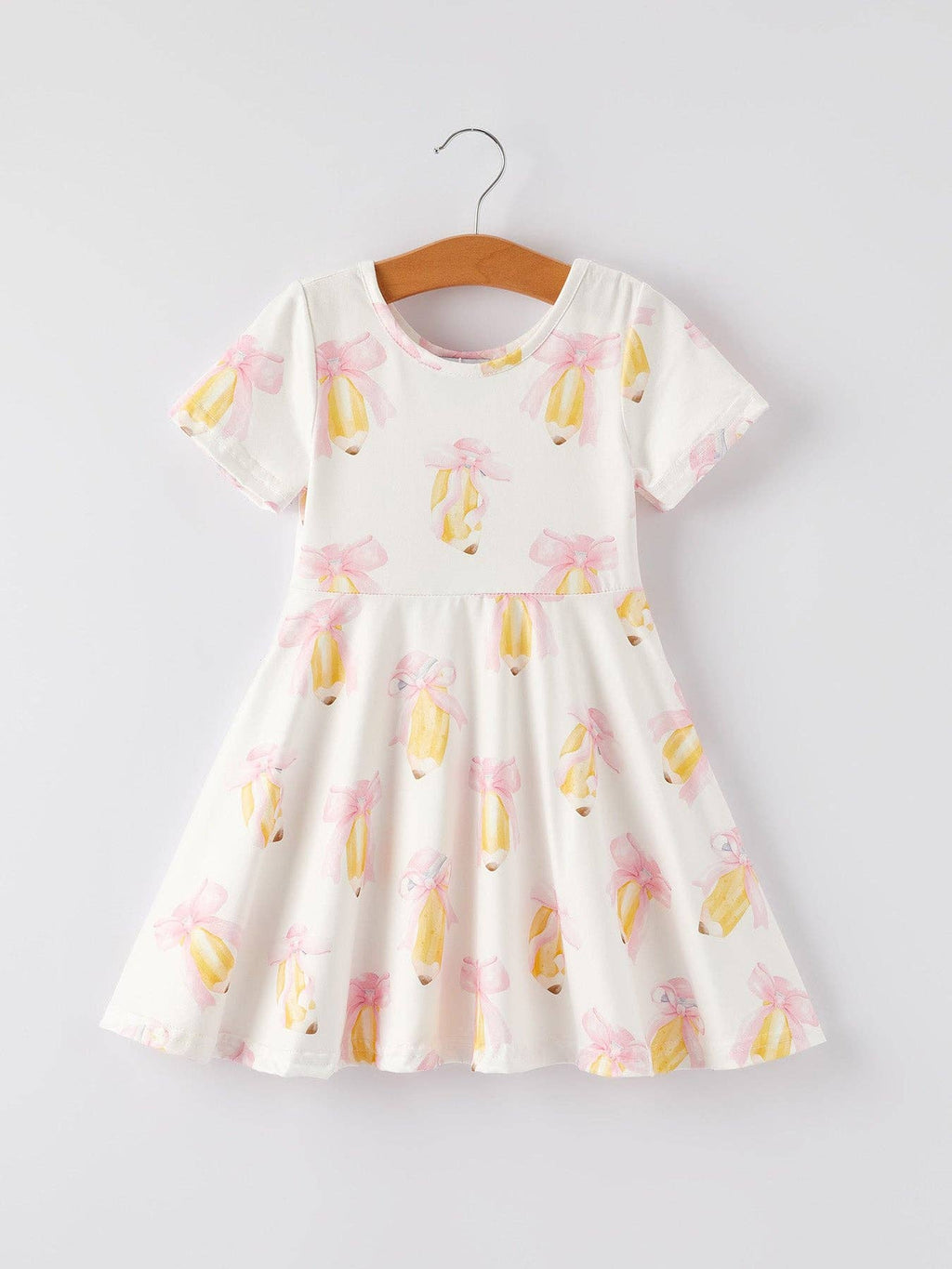 Back to School Bow Pencil Girls Dress